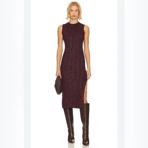 NWOT PAIGE Burgundy Sparkle Sweater Dress